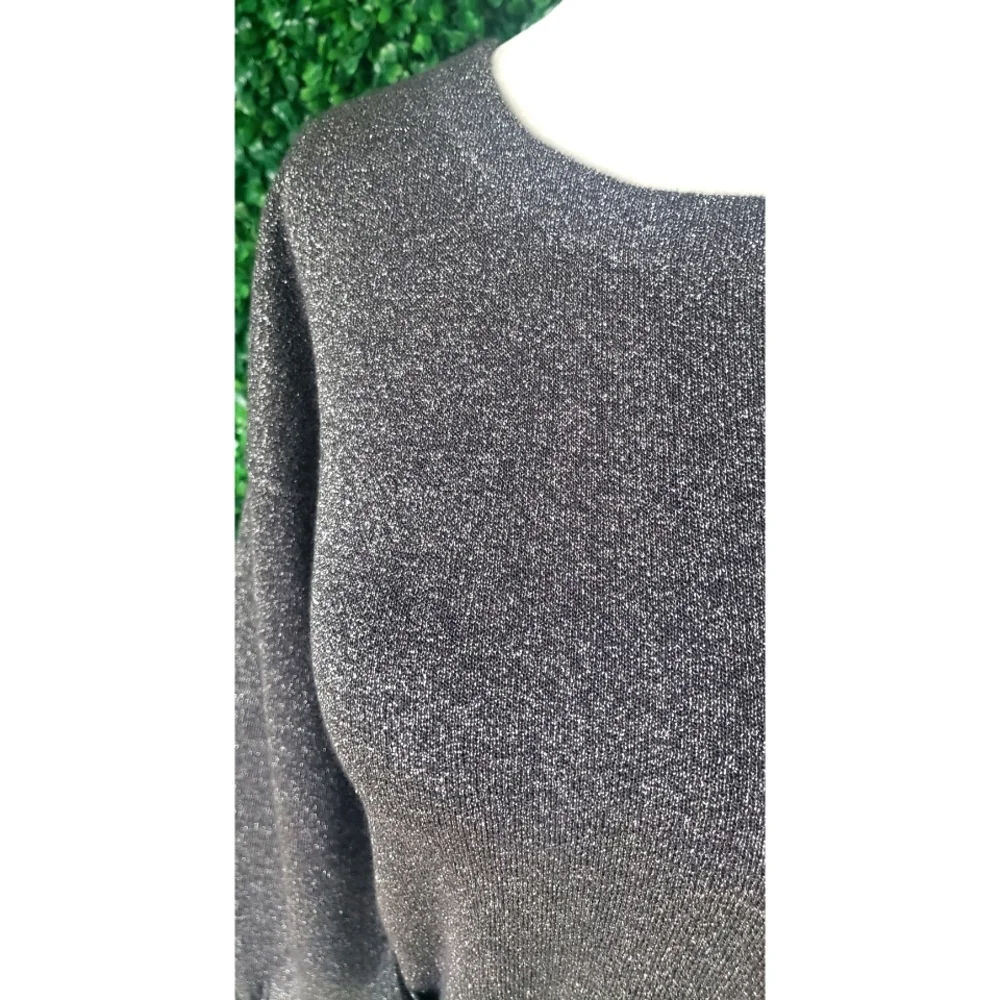33. J.Crew Tie-waist metallic crewneck sweater